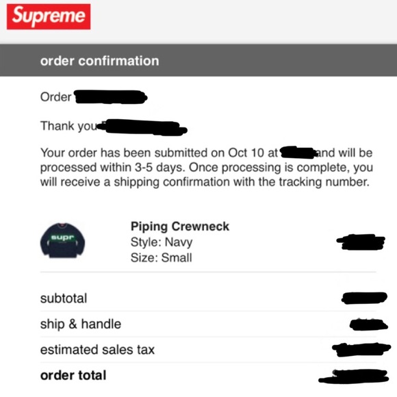 🆕 Supreme Piping Crewneck - Picture 5 of 5